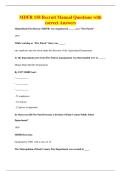 MDFR 158 Recruit Manual Questions with&NewLine;correct Answers