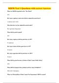 MDFR Test 1 Questions with correct Answers