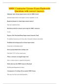 MHIC Contractor License Exam Flashcards&NewLine;Questions with correct Answers