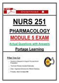 NURS 251 Module 5 Exam &ndash; &lpar;2026&rpar; Actual Questions & Answers &lpar;Portage&rpar; 100&percnt; Guarantee Pass
