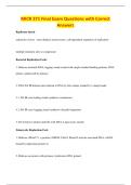 MICR 271 Final Exam Questions with Correct&NewLine;Answers