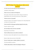 MSF Written Test Questions with correct&NewLine;Answers