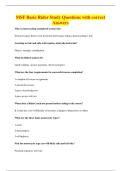 MSF Basic Rider Study Questions with correct&NewLine;Answers