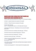 MARYLAND POOL OPERATOR TEST PAPER ALL QUESTIONS AND ANSWERS SET