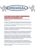 TCOLE BASIC JAILER CORRECT COMPREHENSIVE QUESTIONS AND ANSWERS SET