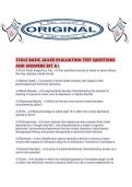TCOLE BASIC JAILER EVALUATION TEST QUESTIONS AND ANSWERS SET 