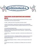TCOLE BASIC JAILER QUESTIONS AND ANSWERS SET