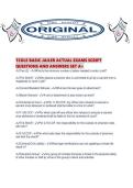 TCOLE BASIC JAILER ACTUAL EXAMS SCRIPT QUESTIONS AND ANSWERS SET