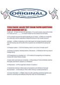 TCOLE BASIC JAILER TEST EXAM PAPER QUESTIONS AND ANSWERS SET