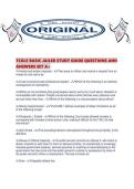 TCOLE BASIC JAILER STUDY GUIDE QUESTIONS AND ANSWERS SET 