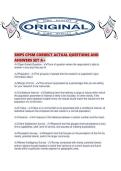SMPS CPSM CORRECT ACTUAL QUESTIONS AND ANSWERS SET