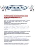 PAEA PEDIATRICS EOR CORRECT STUDY GUIDE QUESTIONS AND ANSWERS SET A&period;pdf