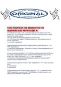 PAEA PEDIATRICS EOR REVIEW UPDATED QUESTIONS AND ANSWERS SET