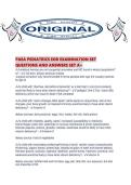 PAEA PEDIATRICS EOR EXAMINATION SET QUESTIONS AND ANSWERS SET 