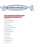 PAEA PEDIATRICS EOR CORRECT FINALS QUESTIONS AND ANSWERS SET