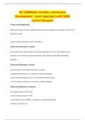 SFL 358Media&comma; Families&comma; and Human&NewLine;Development Exam Questions with 100&percnt;&NewLine;Correct Answers