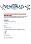 PATHO 3505 EVALUATION TEST QUESTIONS AND ANSWERS SET