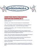 LOWEST PRICE TRAFFIC STUDY GUIDE ALL QUESTIONS AND ANSWERS SET A&period;pdf