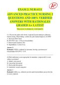 EXAM 2&colon; NUR 6111  ADVANCED PRACTICE NURSING I  QUESTIONS AND 100&percnt; VERIFIED  ANSWERS WITH RATIONALES  GRADED A&plus; LATEST WILLIAM PATERSON UNIVERSITY