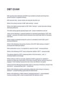 DBT EXAM QUESTIONS WITH CORRECT ANSWERS 2026