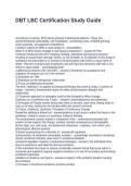 DBT LBC Certification Study Guide&period; Questions and Answers 2026