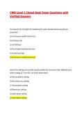 CWB Level 2 Closed Book Exam Questions with Verified Answers