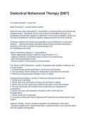 Dialectical Behavior Therapy &lpar;DBT&rpar;&period; Questions and Answers 100&percnt; Solved