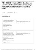 IAEM CEM&sol;AEM Practice EXAM Questions and Answers &lpar;latest version verified for accuracy&rpar; &vert; 20262027 Latest&excl;&excl; &lpar;Verified Answers&rpar; Study Guide&NewLine;&NewLine;