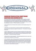 AUDIOLOGY PRAXIS ACTUAL SCRIPT EXAMS QUESTIONS AND ANSWERS SET