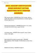 ANCC AGACNP CERTIFICATION &NewLine;EXAM 2026&sol;2027 ACTUAL &NewLine;QUESTIONS WITH VERIFIED &NewLine;ANSWERS&period;