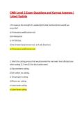 CWB Level 2 Exam Questions and Correct Answers&vert; Latest Update