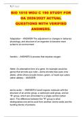 BIO 1010 WGU C 190 STUDY FOR &NewLine;OA 2026&sol;2027 ACTUAL &NewLine;QUESTIONS WITH VERIFIED &NewLine;ANSWERS&period; 