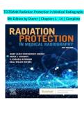 TESTBANK Radiation Protection in Medical Radiography &NewLine;9th Edition by Sherer &vert; Chapters 1 - 14 &vert; Complete &NewLine;