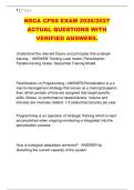 NSCA CPSS EXAM 2026&sol;2027 &NewLine;ACTUAL QUESTIONS WITH &NewLine;VERIFIED ANSWERS&period;
