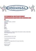 CIC COMMERCIAL MULTILINE CORRECT COMPREHENSIVE QUESTIONS AND ANSWERS