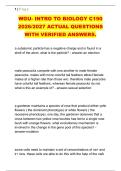 WGU- INTRO TO BIOLOGY C190 &NewLine;2026&sol;2027 ACTUAL QUESTIONS &NewLine;WITH VERIFIED ANSWERS&period; 