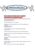 FDOT ASPHALT PAVING LEVEL 1 CORRECT QUESTIONS AND ANSWERS SURE A&period;pdf