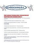 FDOT ASPHALT PAVING LEVEL 1 EVALUATION SET QUESTIONS AND ANSWERS SURE A&period;pdf