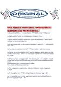 FDOT ASPHALT PAVING LEVEL 1 COMPREHENSIVE QUESTIONS AND ANSWERS SURE A&period;pdf
