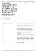 Sage Intacct Implementation EXAM &lpar;Verified Answers&rpar; Newest 2026 Complete Questions and Correct Detailed Answers &vert;Already Graded A&plus;&NewLine;&NewLine;