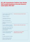 ATI LPN Comprehensive Predictor Exam Review &NewLine;2026 Complete Questions & Accurate Answers&vert;&vert; &NewLine;Latest Update 2026-2027 