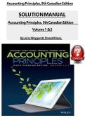 Accounting Principles&comma; 9th Canadian Edition &lpar;Jerry Weygandt&comma; Donald Kieso & Paul Kimmel&rpar; &ndash; Complete Solution Manual for Volumes 1 & 2