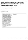 NR 509 Midterm Chamberlain EXAM - 2026 &lpar;Questions &plus; Answers&rpar; with verified Answers &lpar;Latest Update 2026&rpar; UPDATE&excl;&excl;&NewLine;&NewLine;