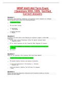 NRNP 6665 Mid Term Exam  &vert;Questions With 100&percnt;  Verified Correct Answers