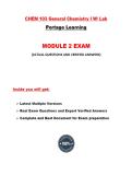CHEM 103 Module 2 Exam &lpar;2 Versions&comma; Latest-2026&sol;2027&rpar; &sol; CHEM103 Module 2 Exam &sol; CHEM 103 General Chemistry I Module 2 Exam 2&colon; General Chemistry I w&sol;Lab&colon; Portage Learning &vert;100&percnt; Verified and Correct Q & A&vert;