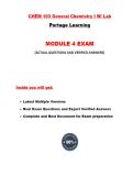 CHEM 103 Module 4 Exam &lpar;2 Versions&comma; Latest-2026&sol;2027&rpar; &sol; CHEM103 Module 4 Exam &sol; CHEM 103 General Chemistry I Module 4 Exam 4&colon; General Chemistry I w&sol;Lab&colon; Portage Learning &vert;100&percnt; Verified and Correct Q & A&vert;