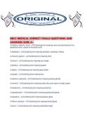 BRCC MEDICAL CORRECT FINALS QUESTIONS AND ANSWERS SURE A&period;pdf
