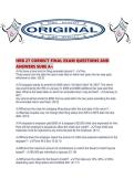HRB 27 CORRECT FINAL EXAM QUESTIONS AND ANSWERS SURE A&period;pdf