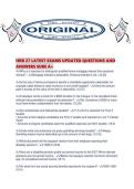 HRB 27 LATEST EXAMS UPDATED QUESTIONS AND ANSWERS SURE A&period;pdf