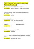 FSRT Training Test Exam Questions & Answers &lpar;Grade A&plus;&rpar;&period;docx&NewLine;&NewLine;